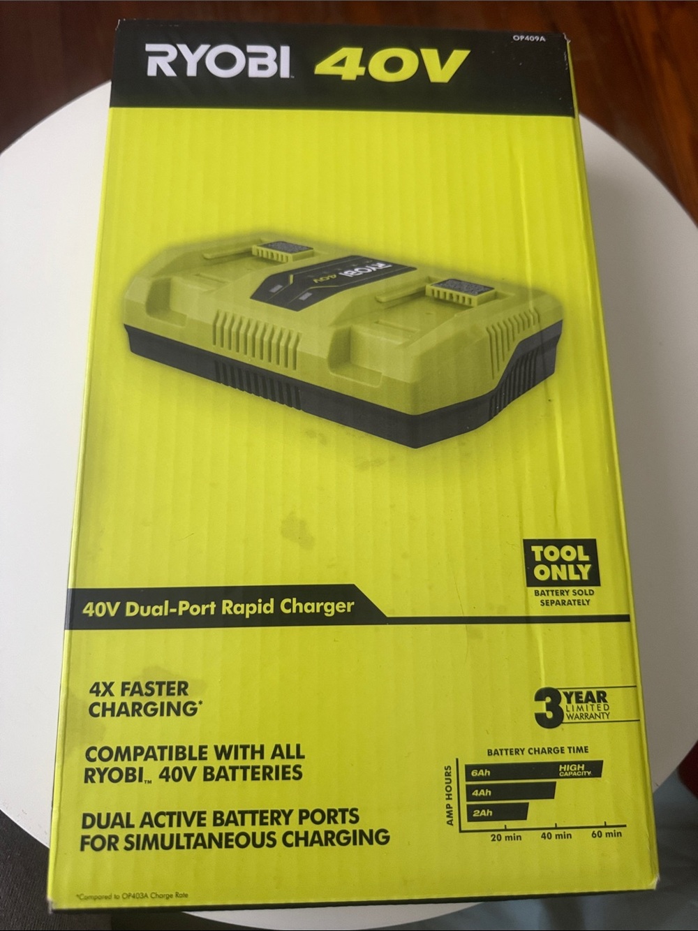 Ryobi 40V dual port rapid charger
